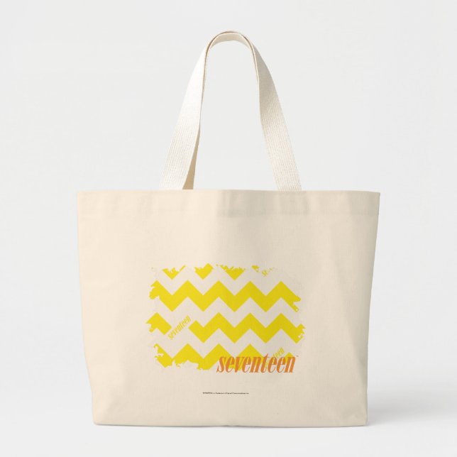ZigZag Yellow 2 Large Tote Bag (Front)