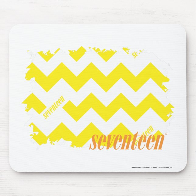 ZigZag Yellow 2 Mouse Mat (Front)