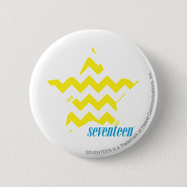 ZigZag Yellow 3 6 Cm Round Badge (Front)