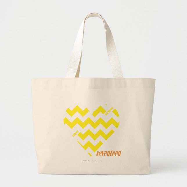 ZigZag Yellow 4 Large Tote Bag (Front)