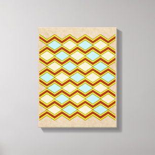 Zigzags and Diamonds Abstract Art Canvas Print