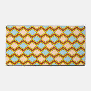 Zigzags and Diamonds Abstract Art Desk Mat