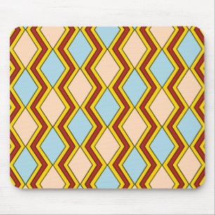 Zigzags and Diamonds Abstract Art Mouse Mat