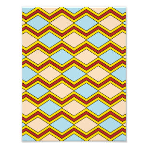 Zigzags and Diamonds Abstract Art Photo Print