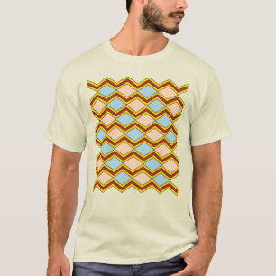 Zigzags and Diamonds Abstract Art T-Shirt