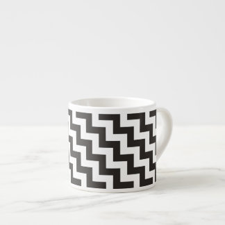 Zigzags Esperesso Mug, Black and White Chevrons Espresso Cup