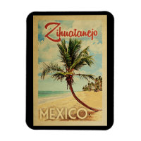 Zihuatanejo Palm Tree Vintage Travel