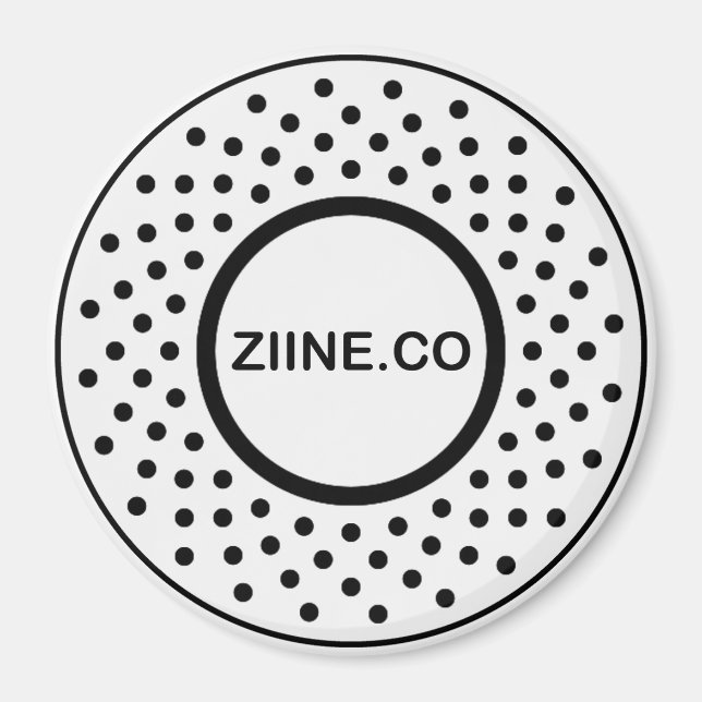 Ziine.co Large Round Magnet (Front)