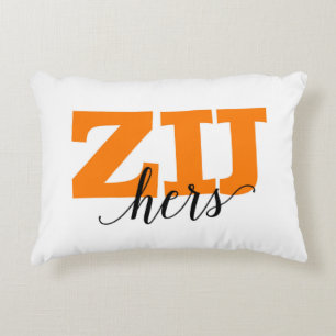 Zij / Hers Dutch Holland Vocabulary Words Decorative Cushion
