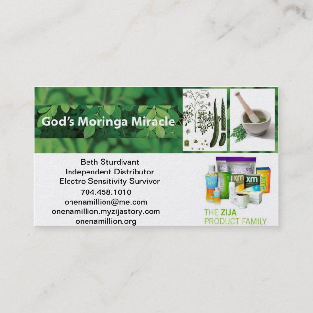 Zija Independant Distributor Business Card (Front)