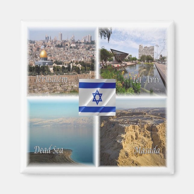 zIL006 TEL AVIV JERUSALEM, Israel, Fridge Magnet (Front)