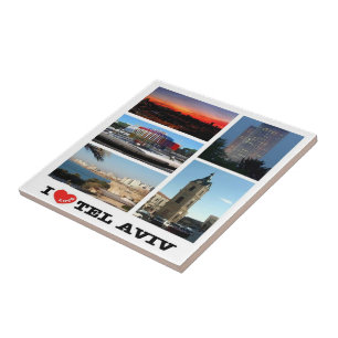 zIL007 i love TEL AVIV, Israel Middle East, Tile