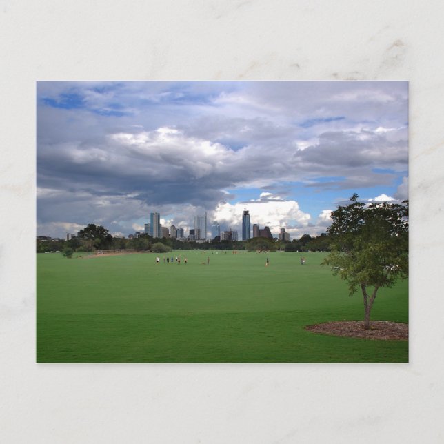 Zilker Park Austin Texas Skyline 3 Postcard (Front)