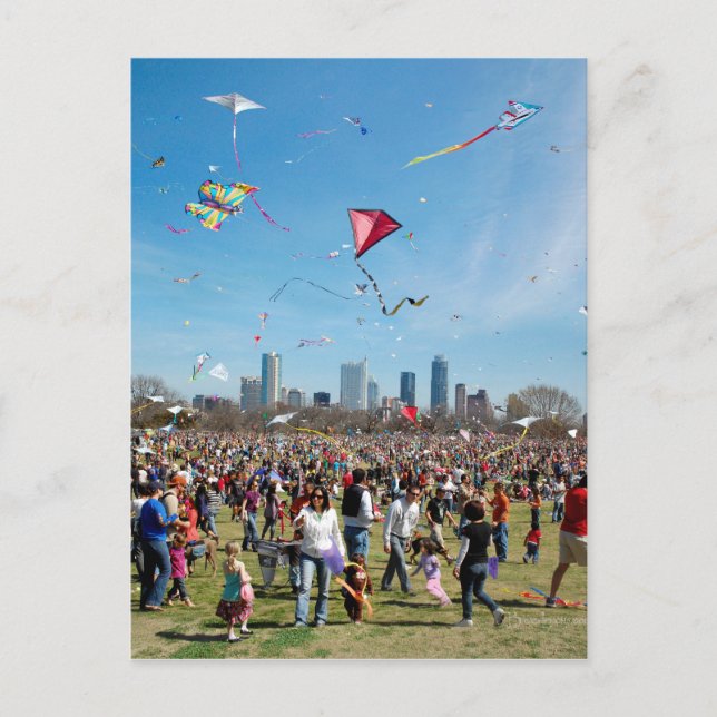 Zilker Park Kite Festival 3 - Austin Texas Postcard (Front)