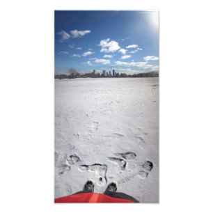 Zilker Park Snow - Austin Texas Downtown Skyline Photo Print