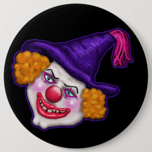Zilko the Creepy Clown Halloween Fun 6 Cm Round Badge