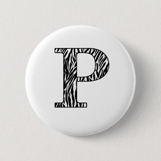 Zilly Zebra P 6 Cm Round Badge (Front)