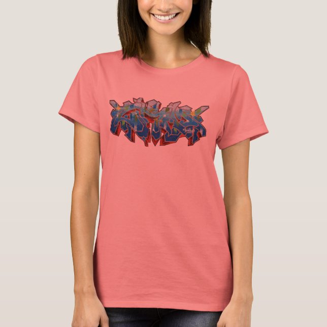 ZIMAD BLUE WILDSTYLE GRAFFITI SHIRT (Front)