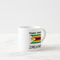 Zimbabwe and Zimbabwe Flag with Your Name Espresso