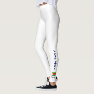 Zimbabwe and Zimbabwe Flag with Your Name Leggings