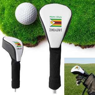 Zimbabwe and Zimbabwean Flag Green Personalisation Golf Head Cover