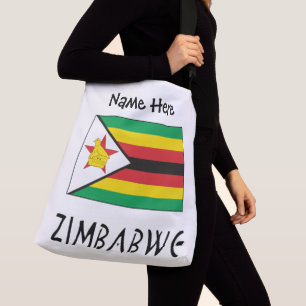 Zimbabwe and Zimbabwean Flag with Your Name Crossb Crossbody Bag
