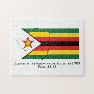 ZIMBABWE   Blessed Nation   ZIMBABWEAN FLAG Jigsaw Puzzle