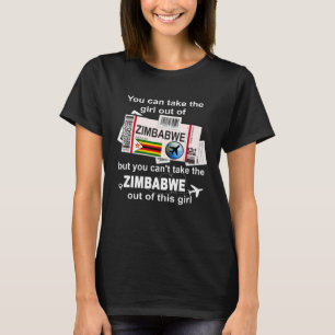Zimbabwe Boarding Pass Zimbabwe Girl Zimbabwe T-Shirt