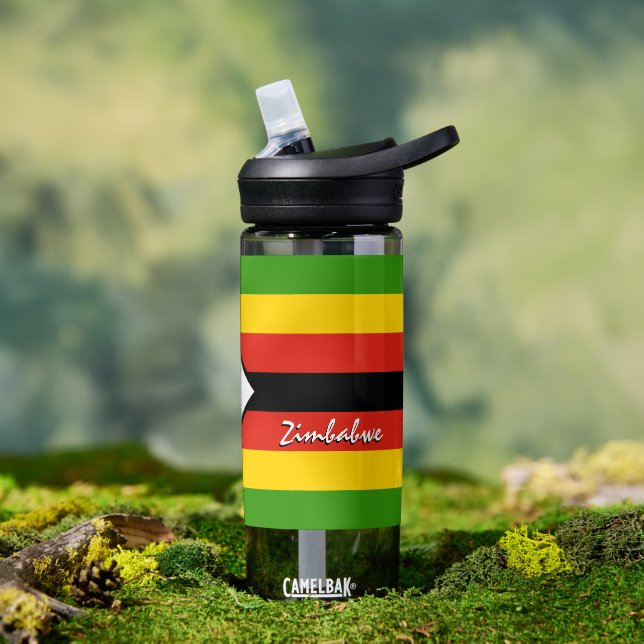 Zimbabwe bottle, patriotic Zimbabwe Flag Water Bottle (Outdoor)