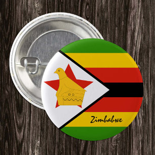 Zimbabwe button, patriotic Zimbabwe Flag fashion 3 Cm Round Badge