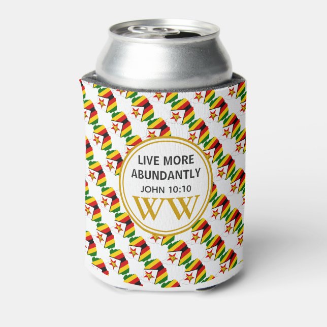 ZIMBABWE Christian 50 Absolutely Fabulous Monogram Can Cooler (Can Back)