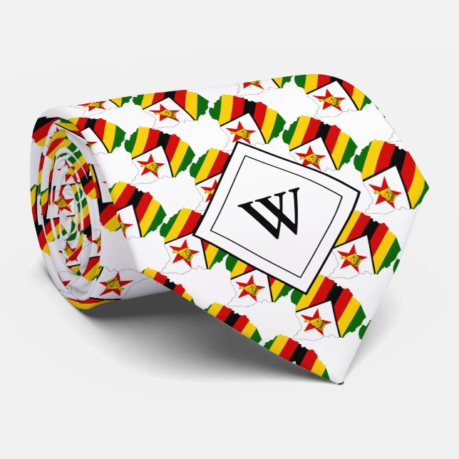 ZIMBABWE Christian Scripture Monogram Tie (Rolled)