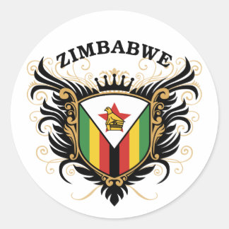 Zimbabwe Classic Round Sticker
