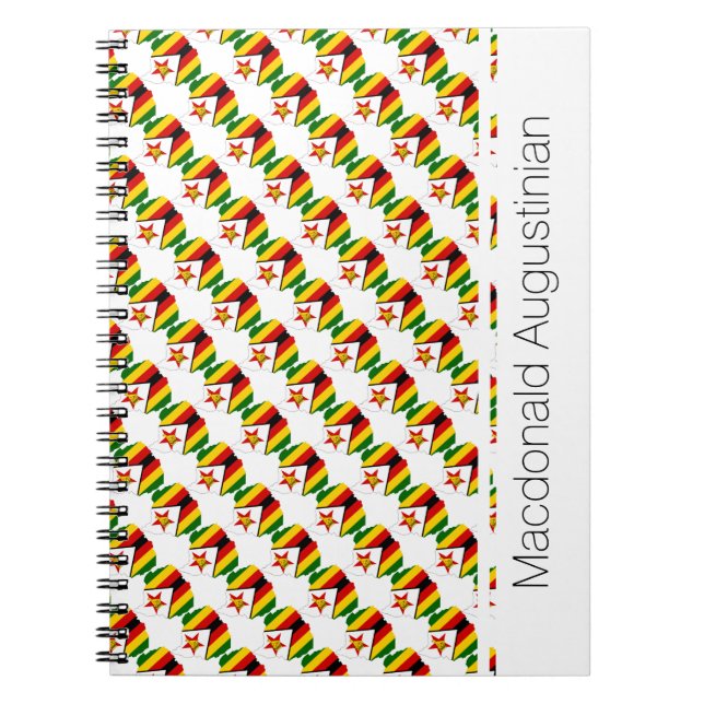 ZIMBABWE Custom Flag Patriotic Notebook Journal (Front)