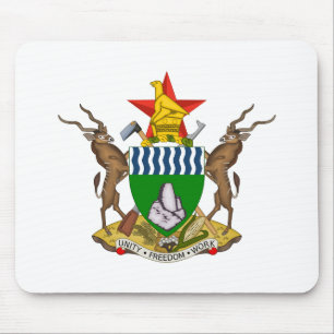 zimbabwe emblem mouse mat