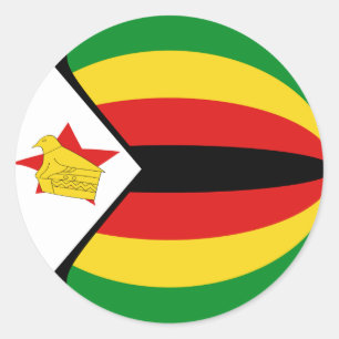 Zimbabwe Fisheye Flag Sticker