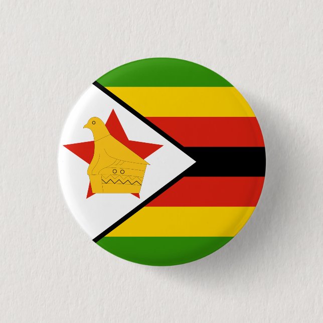 Zimbabwe Flag 3 Cm Round Badge (Front)