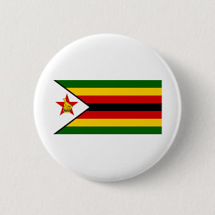Zimbabwe Flag 6 Cm Round Badge