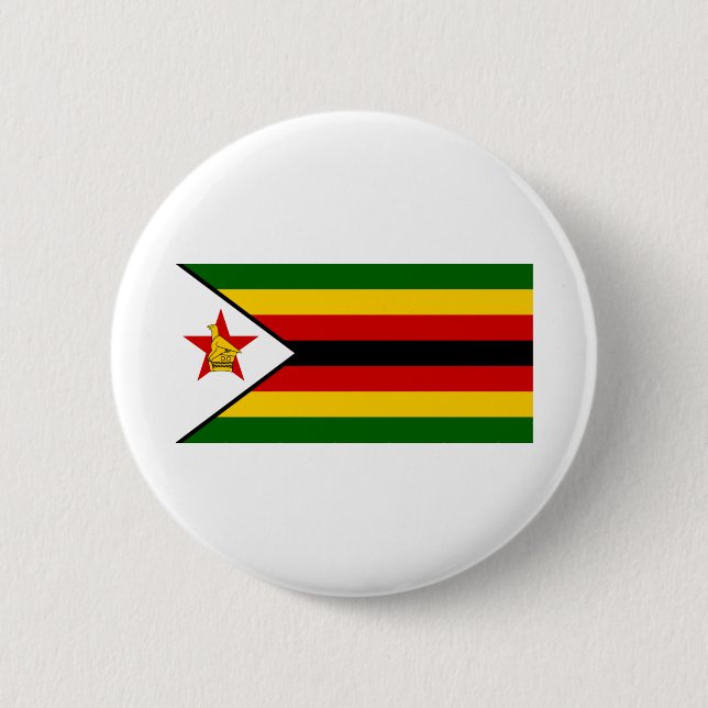 Zimbabwe Flag 6 Cm Round Badge (Front)