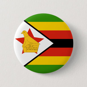 Zimbabwe Flag 6 Cm Round Badge
