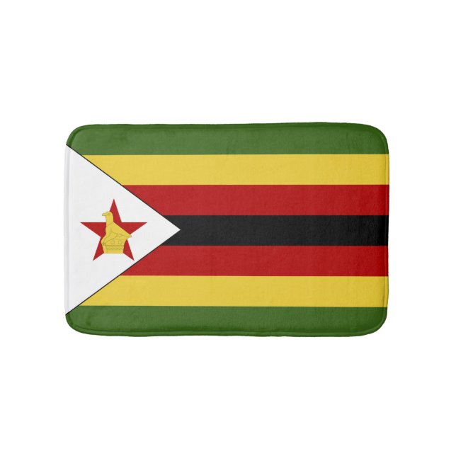 Zimbabwe flag bath mat (Front)