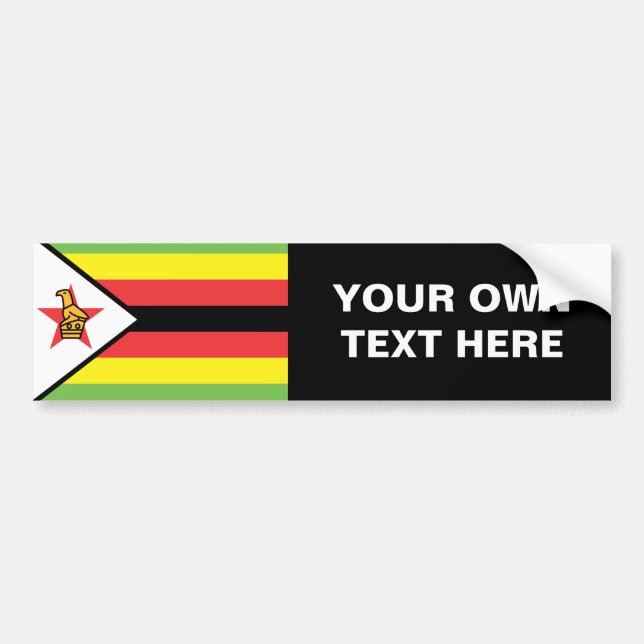 Zimbabwe Flag Bumper Sticker (Front)