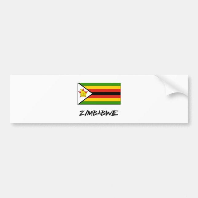 Zimbabwe Flag Bumper Sticker (Front)