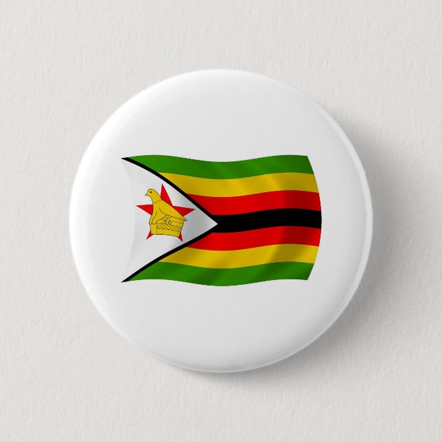 Zimbabwe Flag Button (Front)