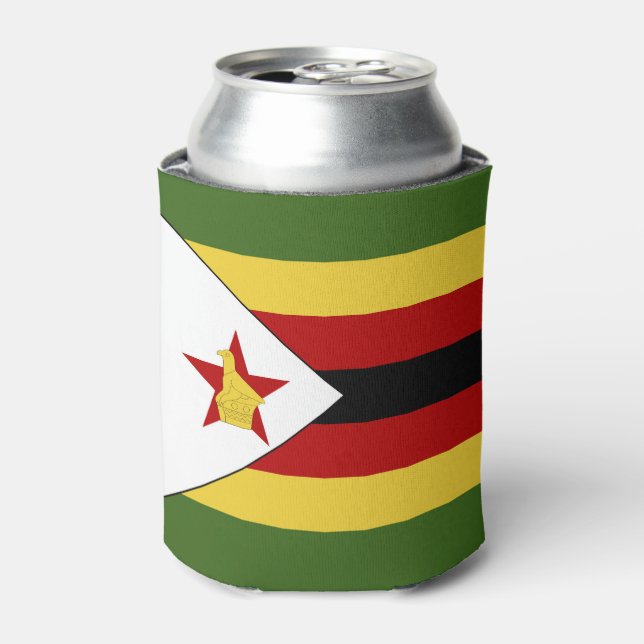 Zimbabwe flag can cooler (Can Front)