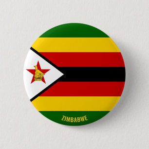 Zimbabwe Flag Charming Patriotic 6 Cm Round Badge