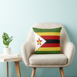 Zimbabwe flag cushion