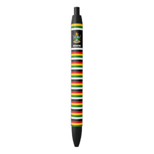 Zimbabwe Flag Cute Patriotic Black Ink Pen