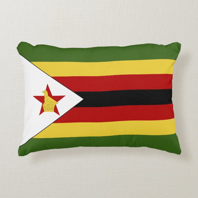 Zimbabwe flag decorative cushion (Front)