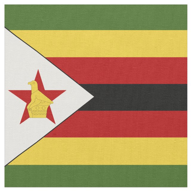 Zimbabwe flag fabric (Close Up)
